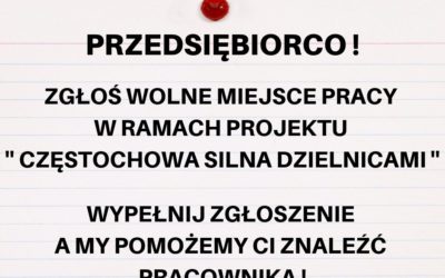 PRZEDSIĘBIORCO ! ZAPRASZAMY DO WSPÓŁPRACY !