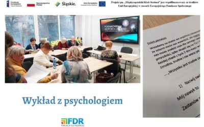 Zajęcia manualne, gimnastyka, wykład z psychologiem, a to nie wszystko w jednym tygodniu w Klubie Seniora